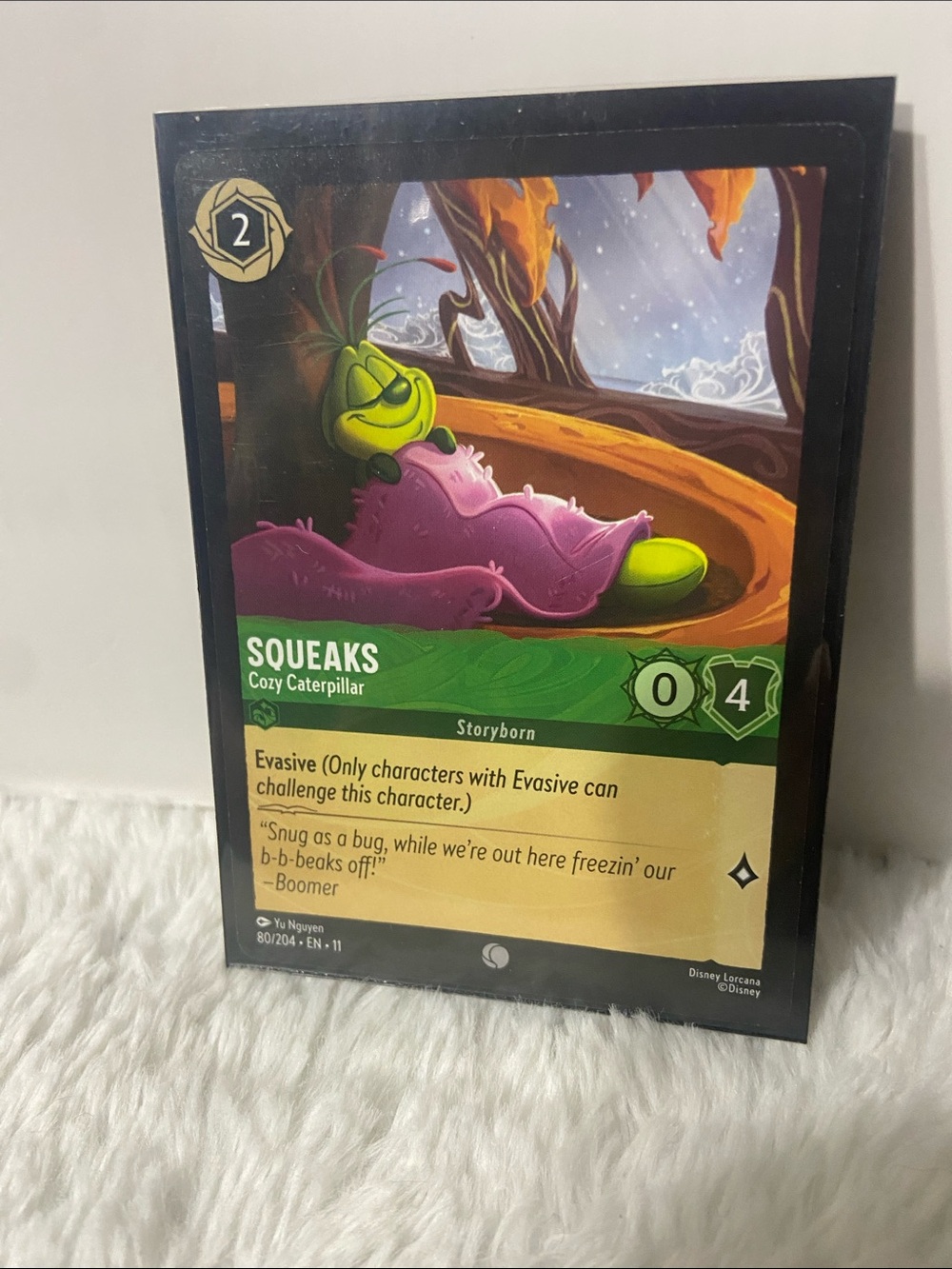 Lorcana Squeaks - Cozy Caterpillar (#80/204) from the Winterspell (Set 11)
